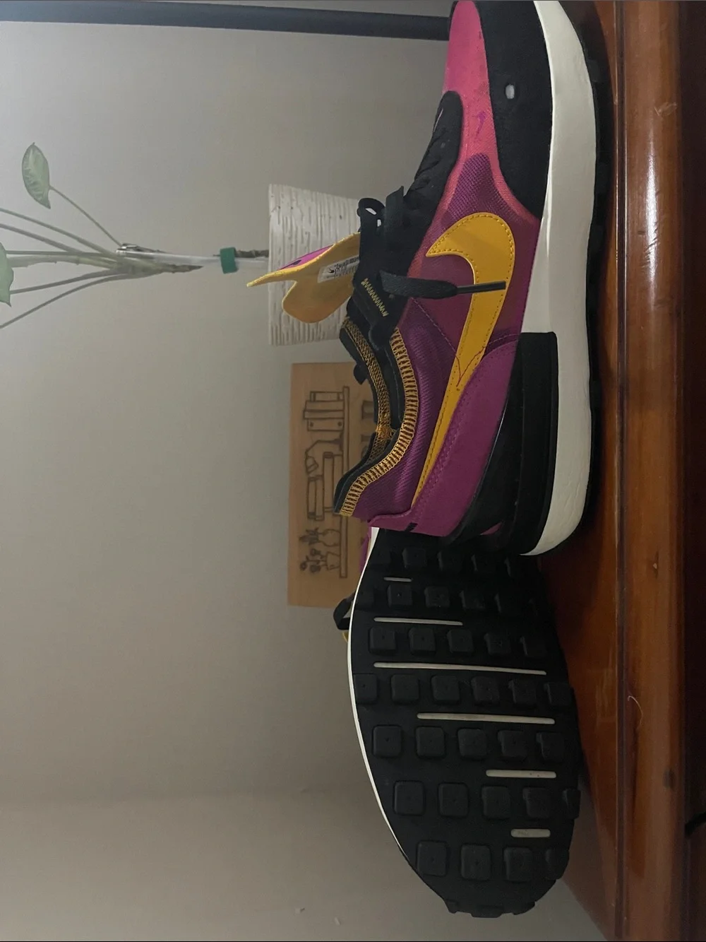 Nike Women’s Pink and Yellow Low-Top Sneakers